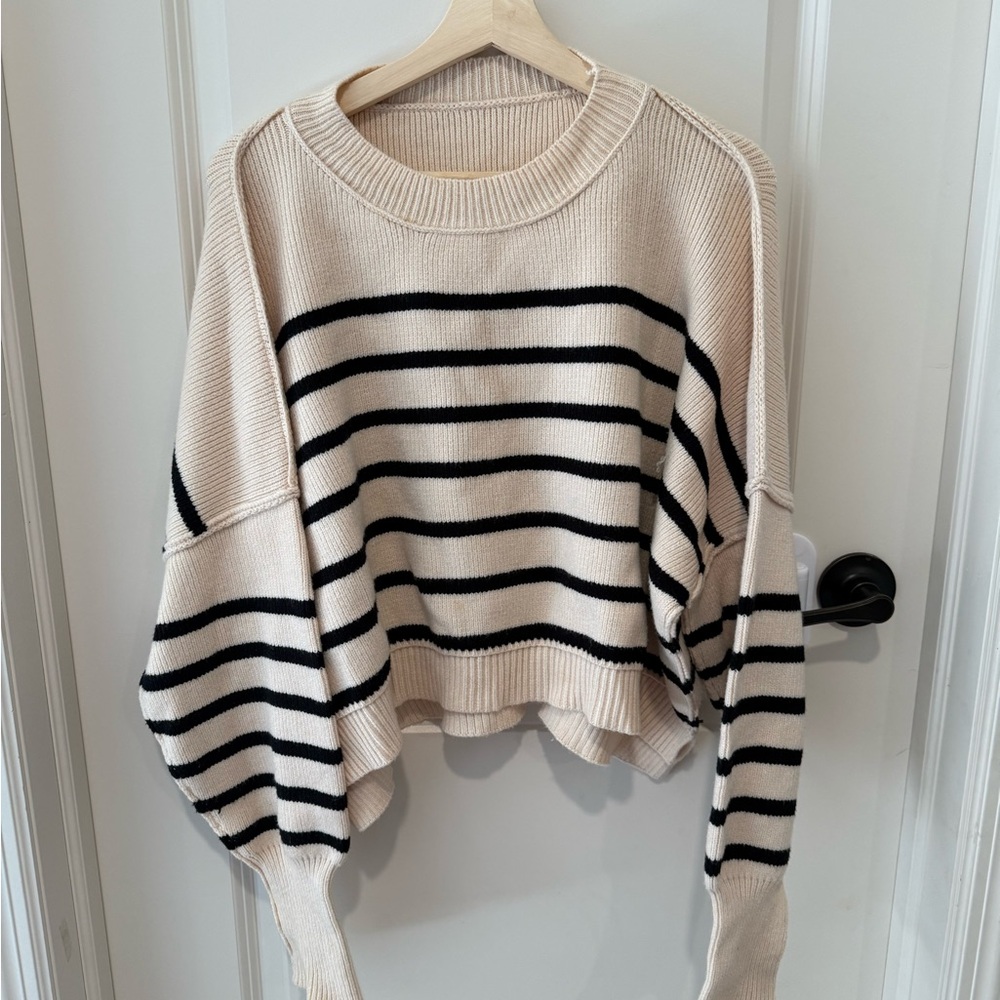 Amazon Women's Striped Crew Neck Sweater